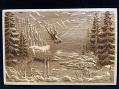 Buck 3D Laser Engraved Wall Art