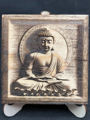 Buddha 3D Laser Engraved Coaster Art Decor