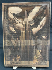 City Skyline 3D Laser Engraved Wall Art Decor