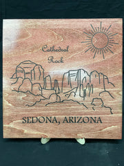 Sedona Landscape Laser Engraved Picture Wall Art Decor