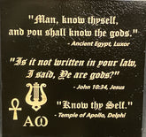 Lasered Gold "Know thy self" Sign/ Wall Art