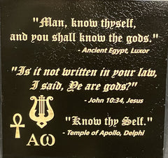 Lasered Gold "Know thy self" Sign/ Wall Art