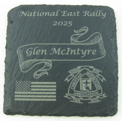 Custom Engraved Slate Coasters with your custom graphic or text