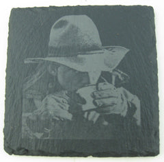 Custom Engraved Slate Coasters with your custom graphic or text